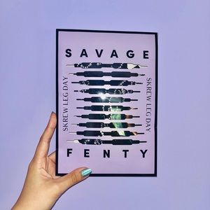 Savage x Fenty Divorce Court Black Rhinestone Stockings ✨